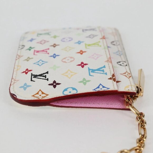 LOUIS VUITTON Monogram Multicolor Pochette Cles NM White M93734 LV Auth 127792V - Picture 5 of 16